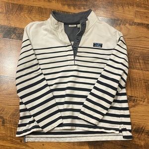 LL Bean rugby pullover with chambray lining Buttonup Womens Petite